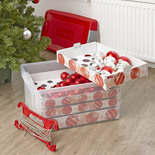 XL Decorations Storage Box  60 Ltr.  Heavy Duty Plastic Storage Boxes